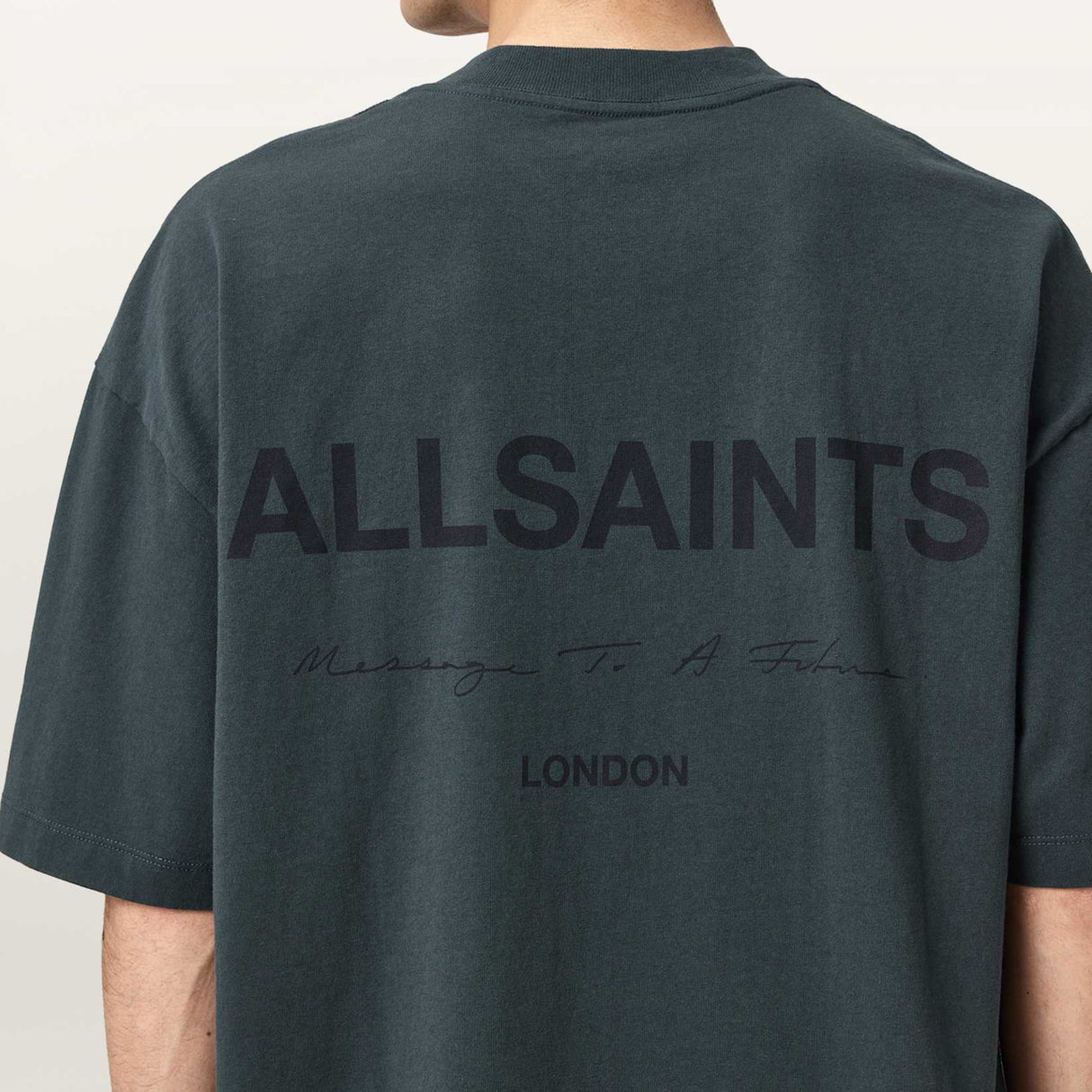 AllSaints Underground Logo Tee Sunil Blue - ORIGINALFOOK
