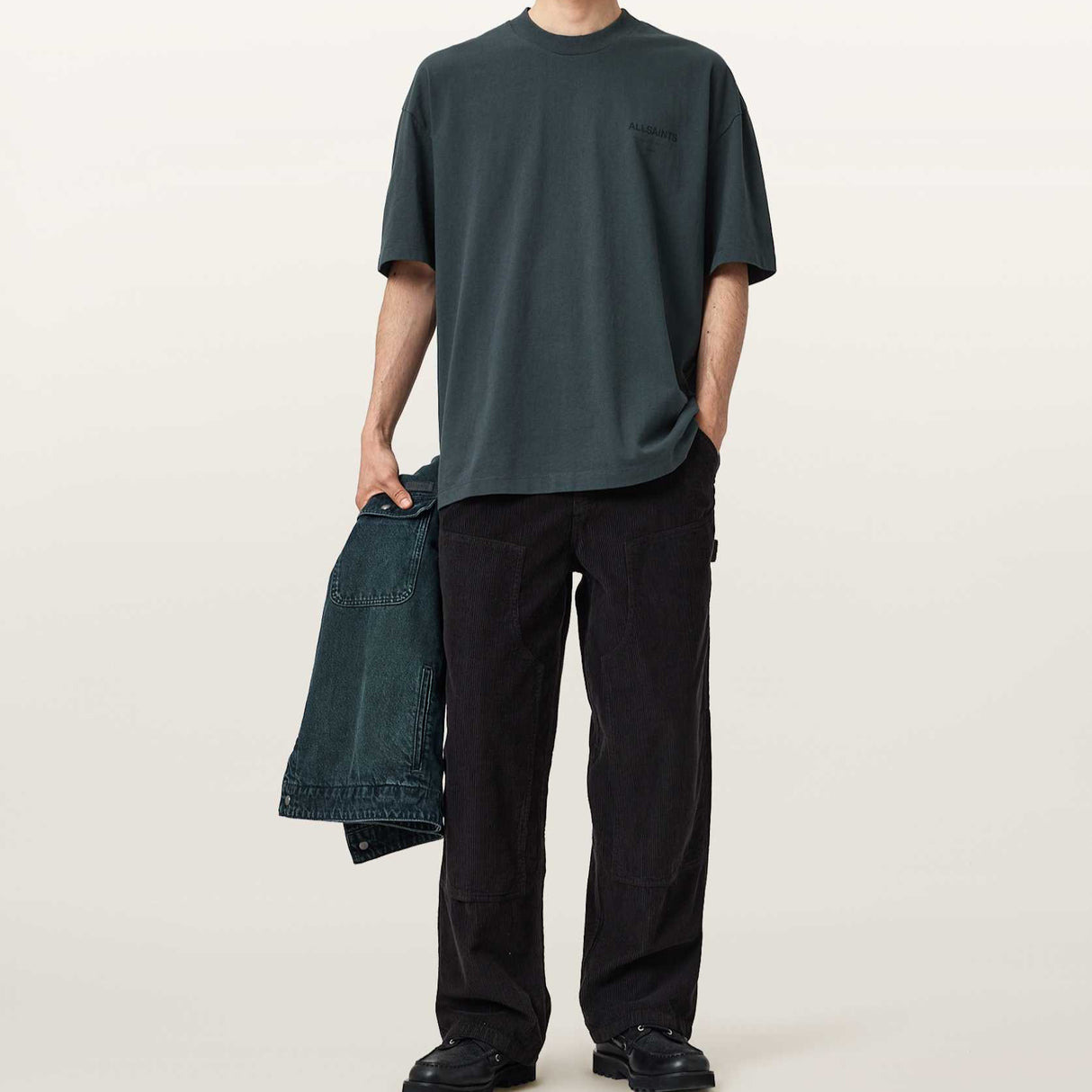 AllSaints Underground Logo Tee Sunil Blue - ORIGINALFOOK