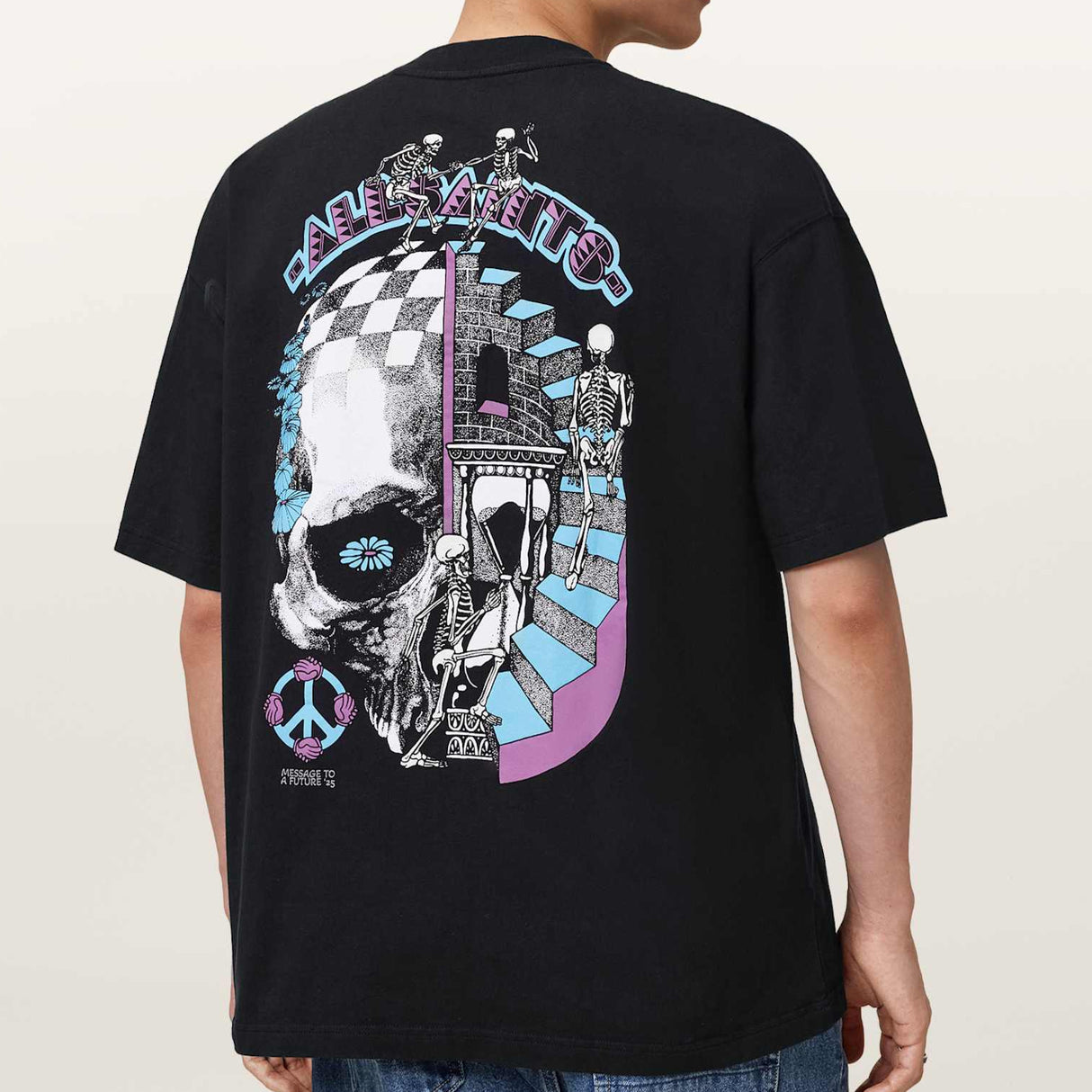 AllSaints Reincarnate Black Tee - ORIGINALFOOK