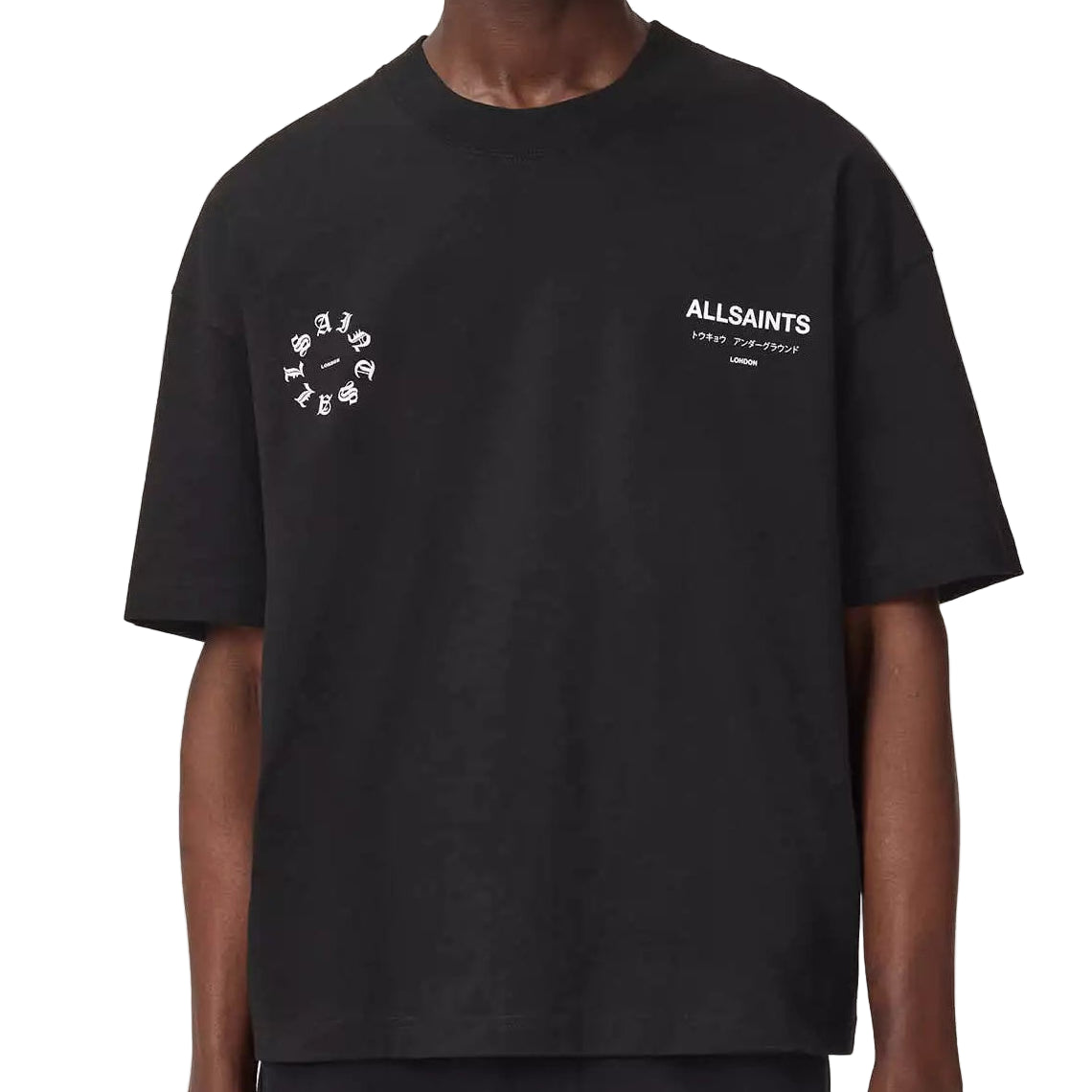 AllSaints Kindred Logo Tee Black (Boxy fit)