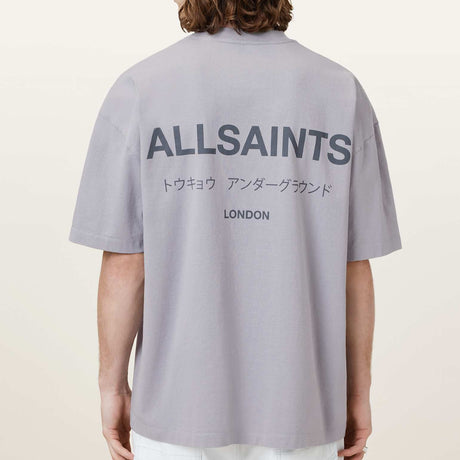 Allsaints Underground Logo Tee Machine Grey ALLSAINTS ALLSAINTS - originalfook singapore
