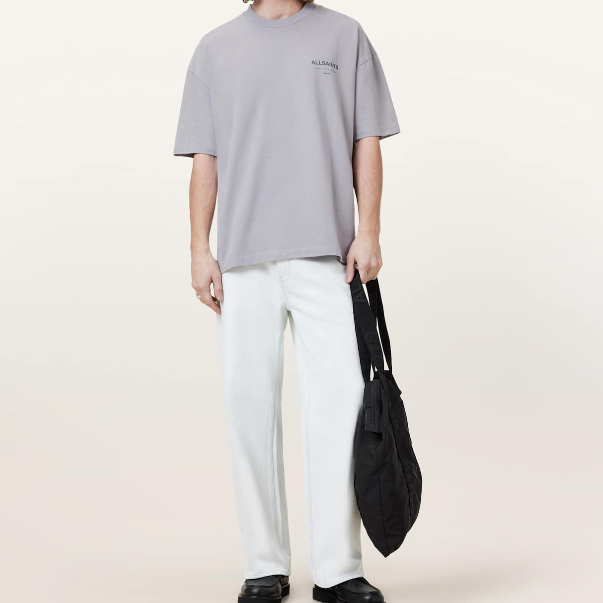 Allsaints Underground Logo Tee Machine Grey ALLSAINTS ALLSAINTS - originalfook singapore