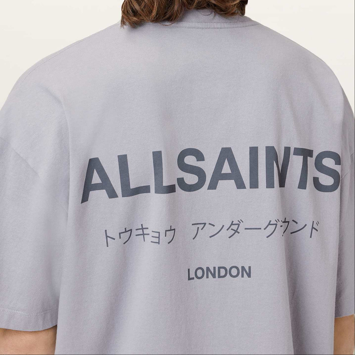 Allsaints Underground Logo Tee Machine Grey ALLSAINTS ALLSAINTS - originalfook singapore