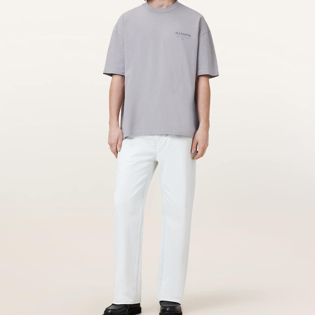 Allsaints Underground Logo Tee Machine Grey ALLSAINTS ALLSAINTS - originalfook singapore