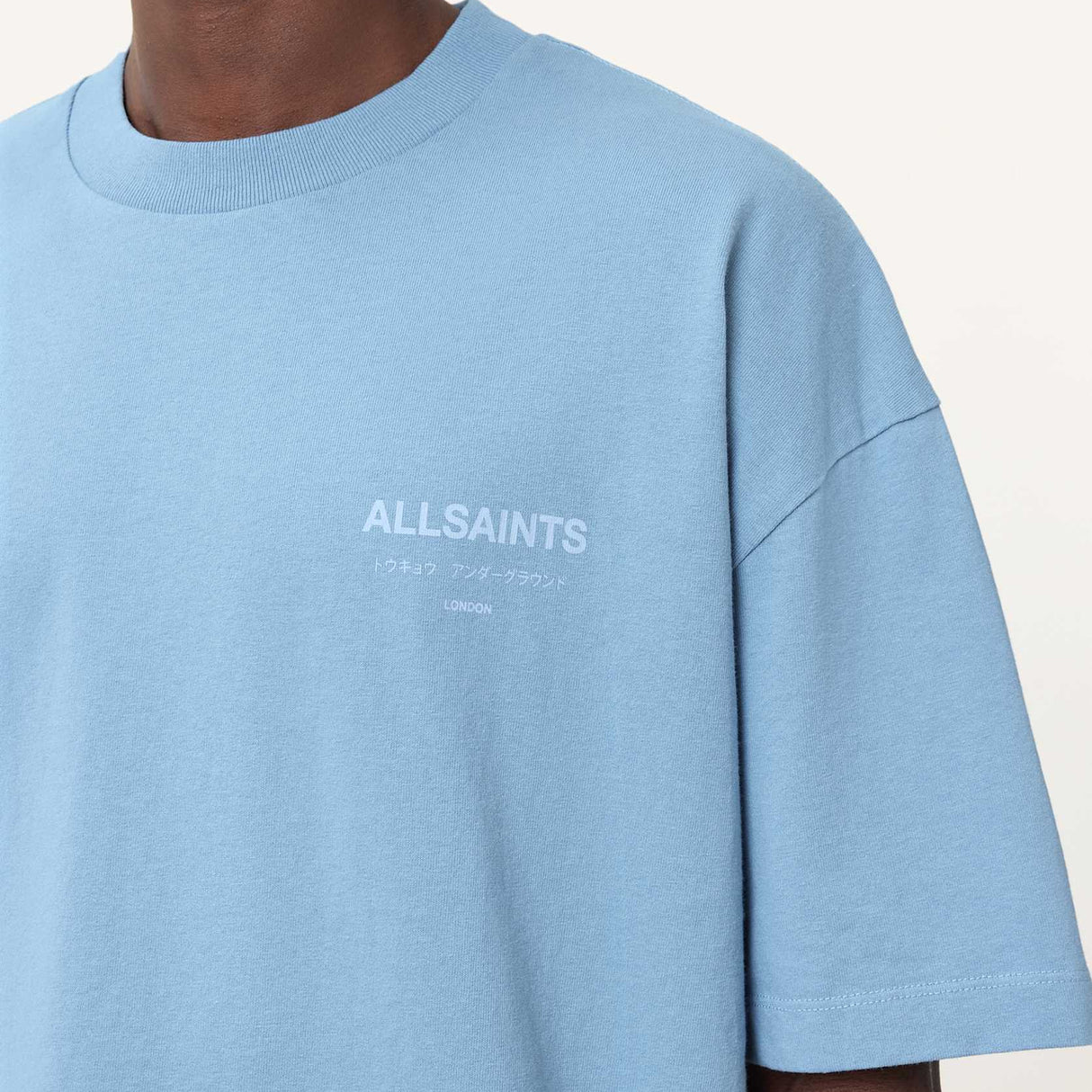 Allsaints Underground Logo Tee Bondi Blue ALLSAINTS ALLSAINTS - originalfook singapore