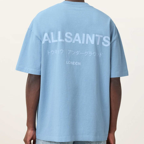 Allsaints Underground Logo Tee Bondi Blue ALLSAINTS ALLSAINTS - originalfook singapore