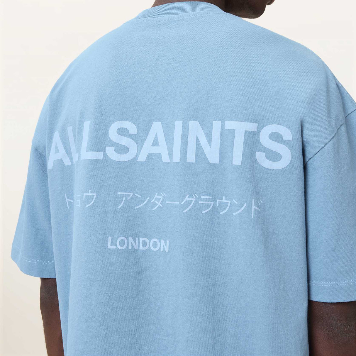 Allsaints Underground Logo Tee Bondi Blue ALLSAINTS ALLSAINTS - originalfook singapore