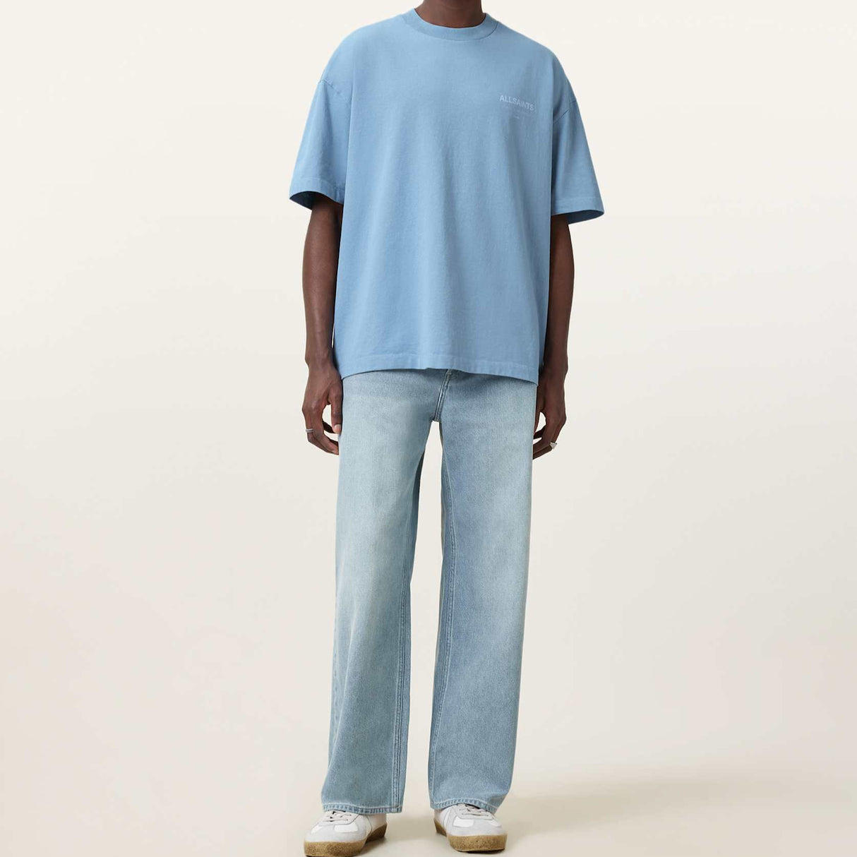 Allsaints Underground Logo Tee Bondi Blue ALLSAINTS ALLSAINTS - originalfook singapore