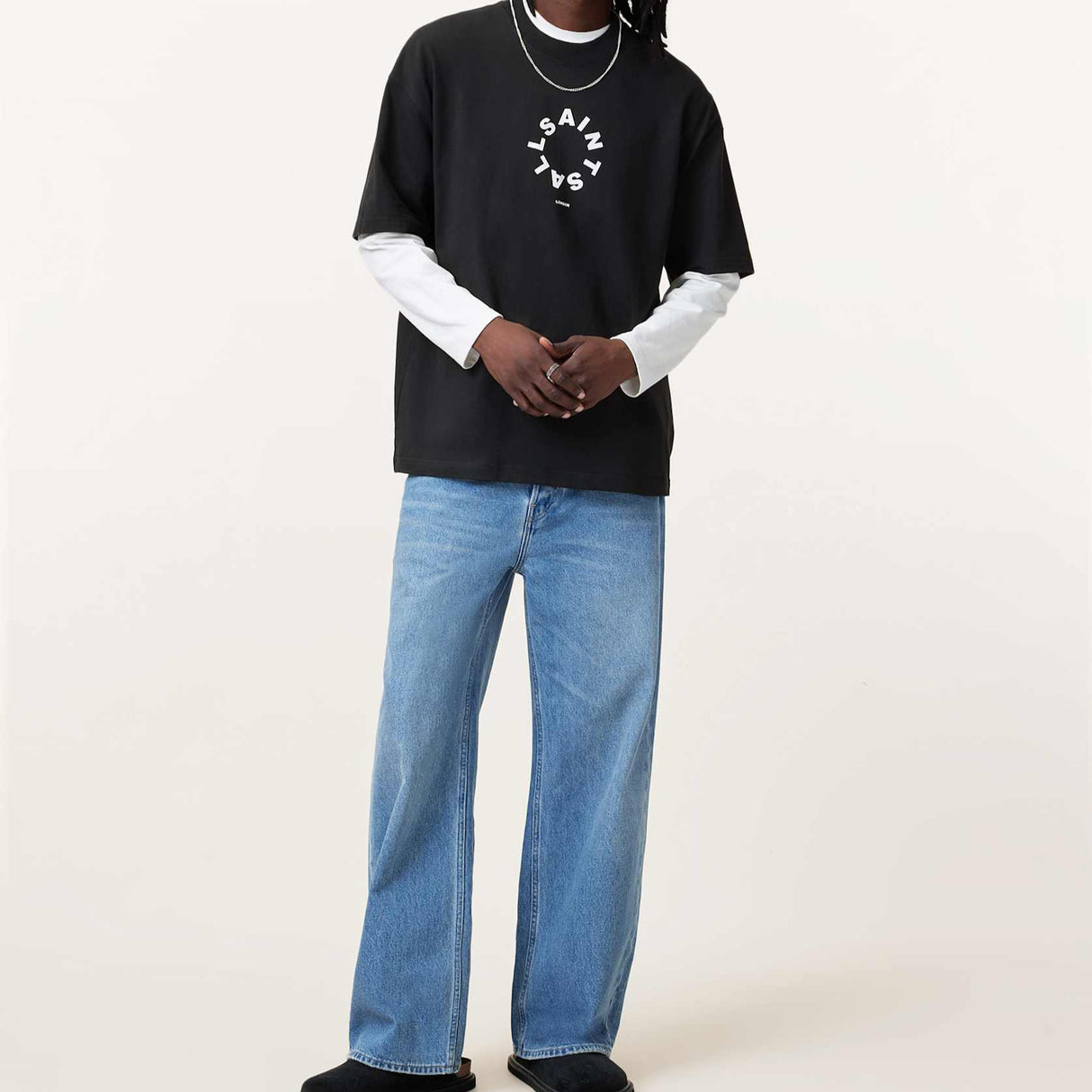 Allsaints Tierra Oversized Tee Black ALLSAINTS ALLSAINTS - originalfook singapore