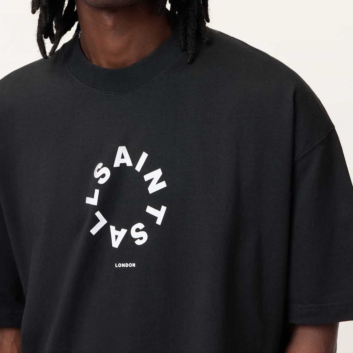 Allsaints Tierra Oversized Tee Black ALLSAINTS ALLSAINTS - originalfook singapore