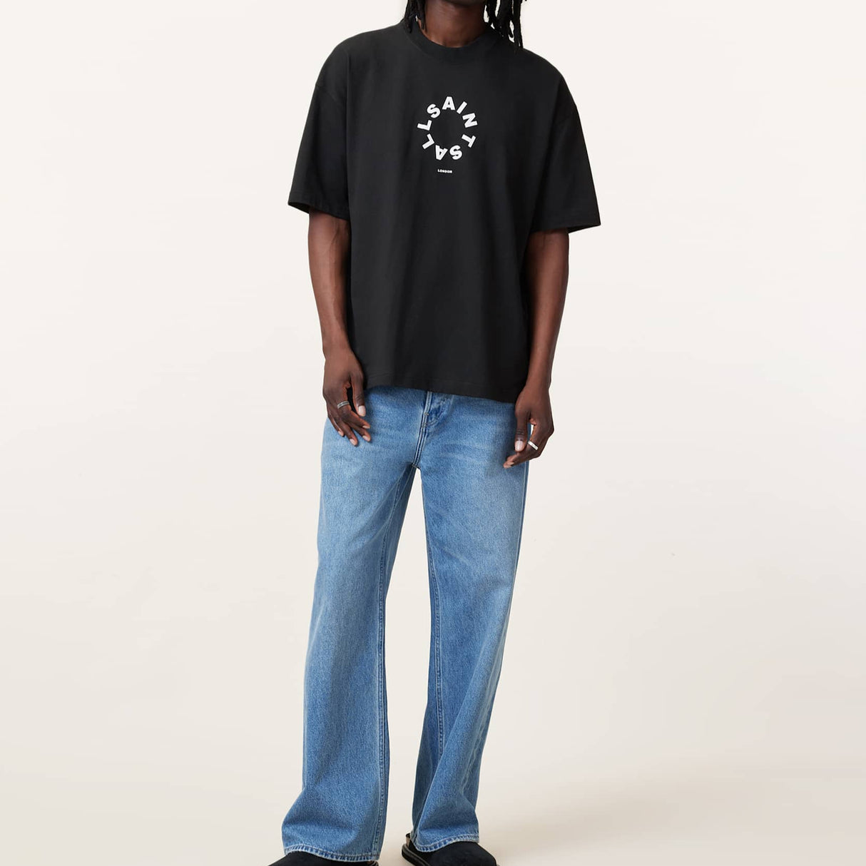 Allsaints Tierra Oversized Tee Black ALLSAINTS ALLSAINTS - originalfook singapore