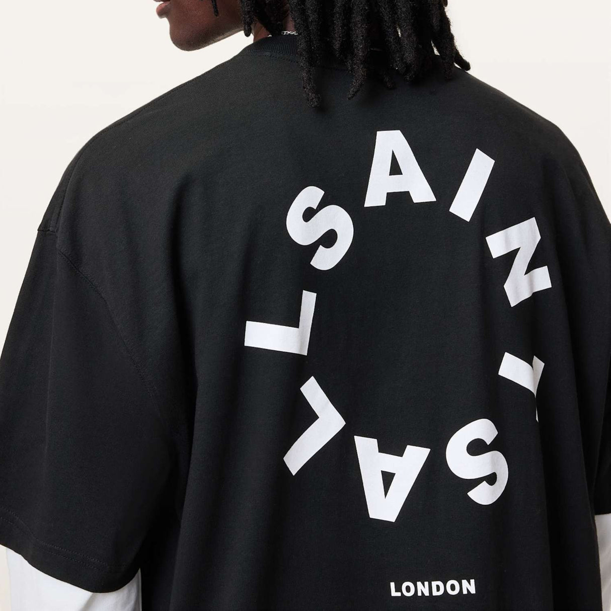 Allsaints Tierra Oversized Tee Black ALLSAINTS ALLSAINTS - originalfook singapore