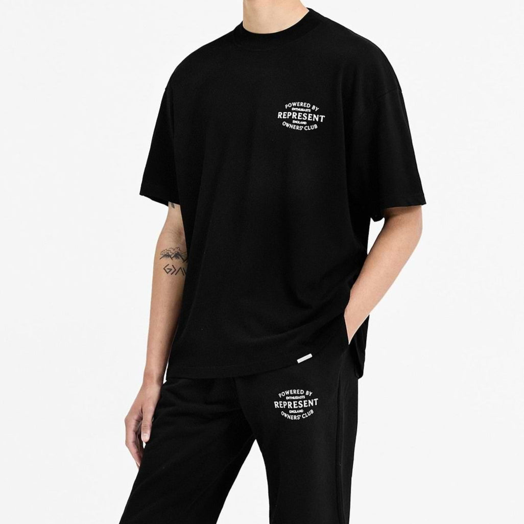 Represent Stamp Logo Black Tee - ORIGINALFOOK
