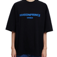 MASONPRINCE Classic Spray Logo Tee Black Blue - ORIGINALFOOK