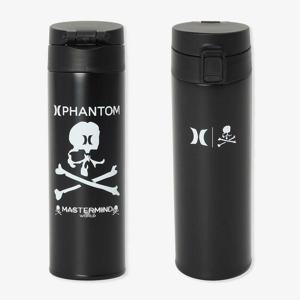Mastermind x Hurley 500ml One-Touch Thermo Water Bottle, stylish accessories with logo design and stainless steel construction.