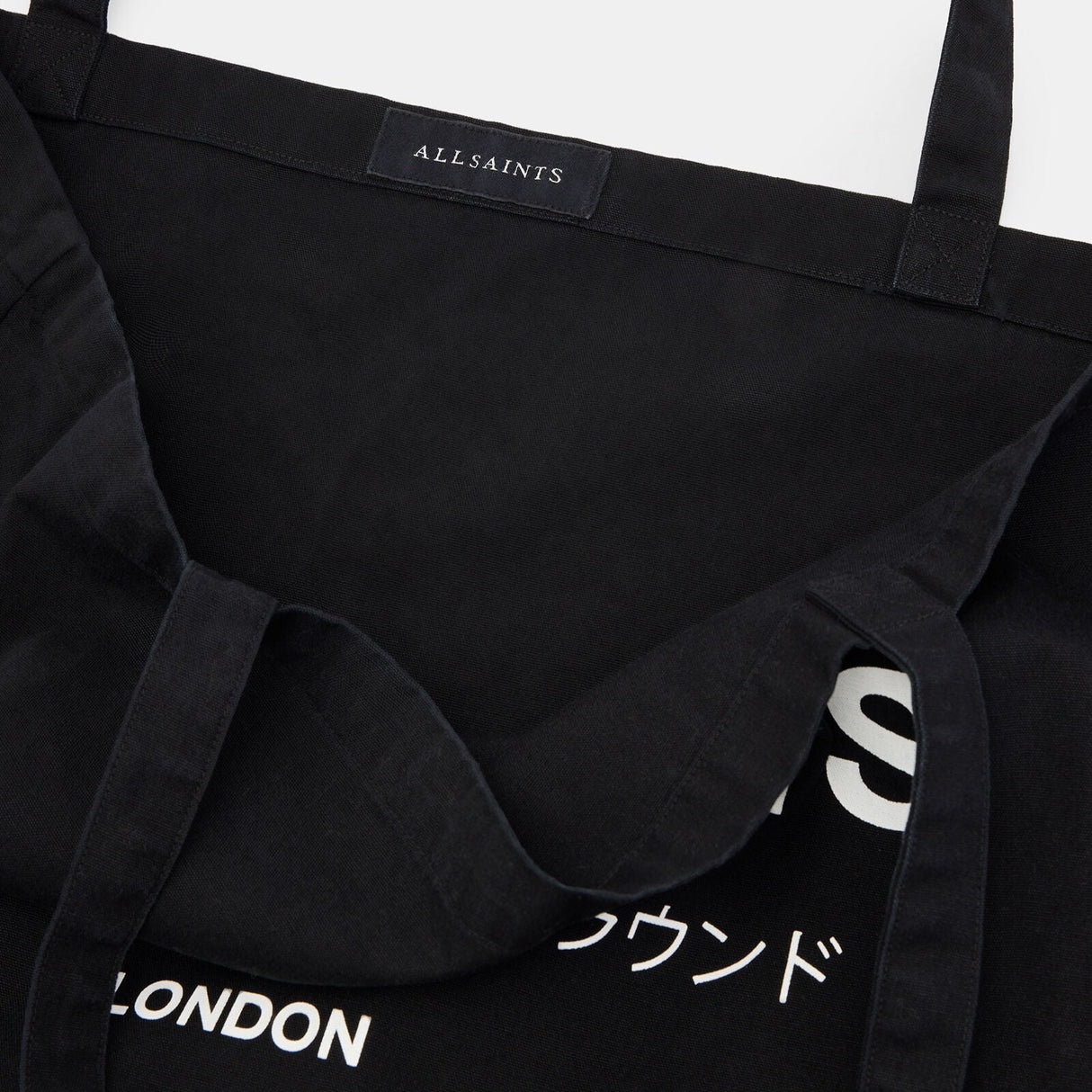 AllSaints Signature Logo Tote Bag Black ALLSAINTS ALLSAINTS - originalfook singapore