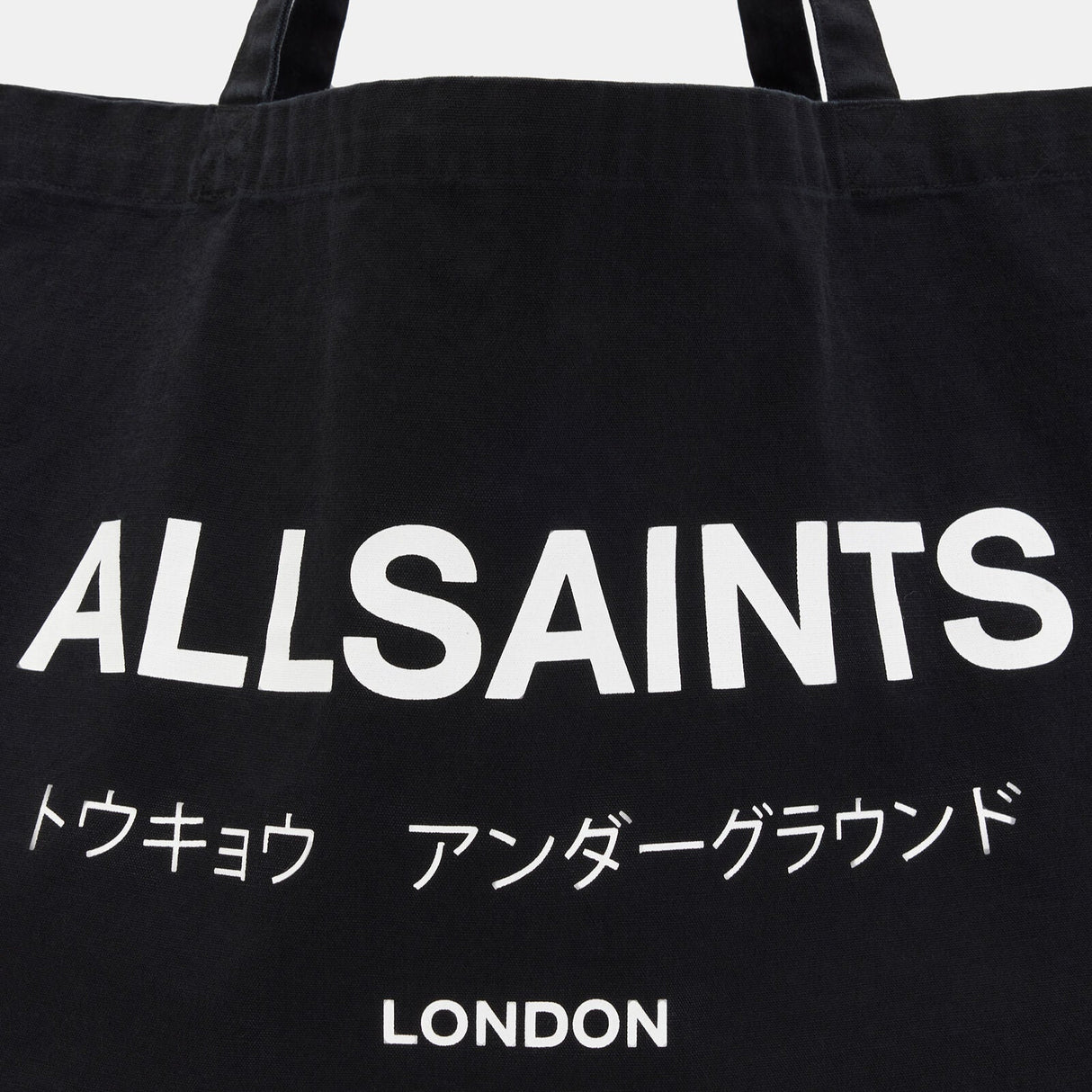 AllSaints Signature Logo Tote Bag Black ALLSAINTS ALLSAINTS - originalfook singapore