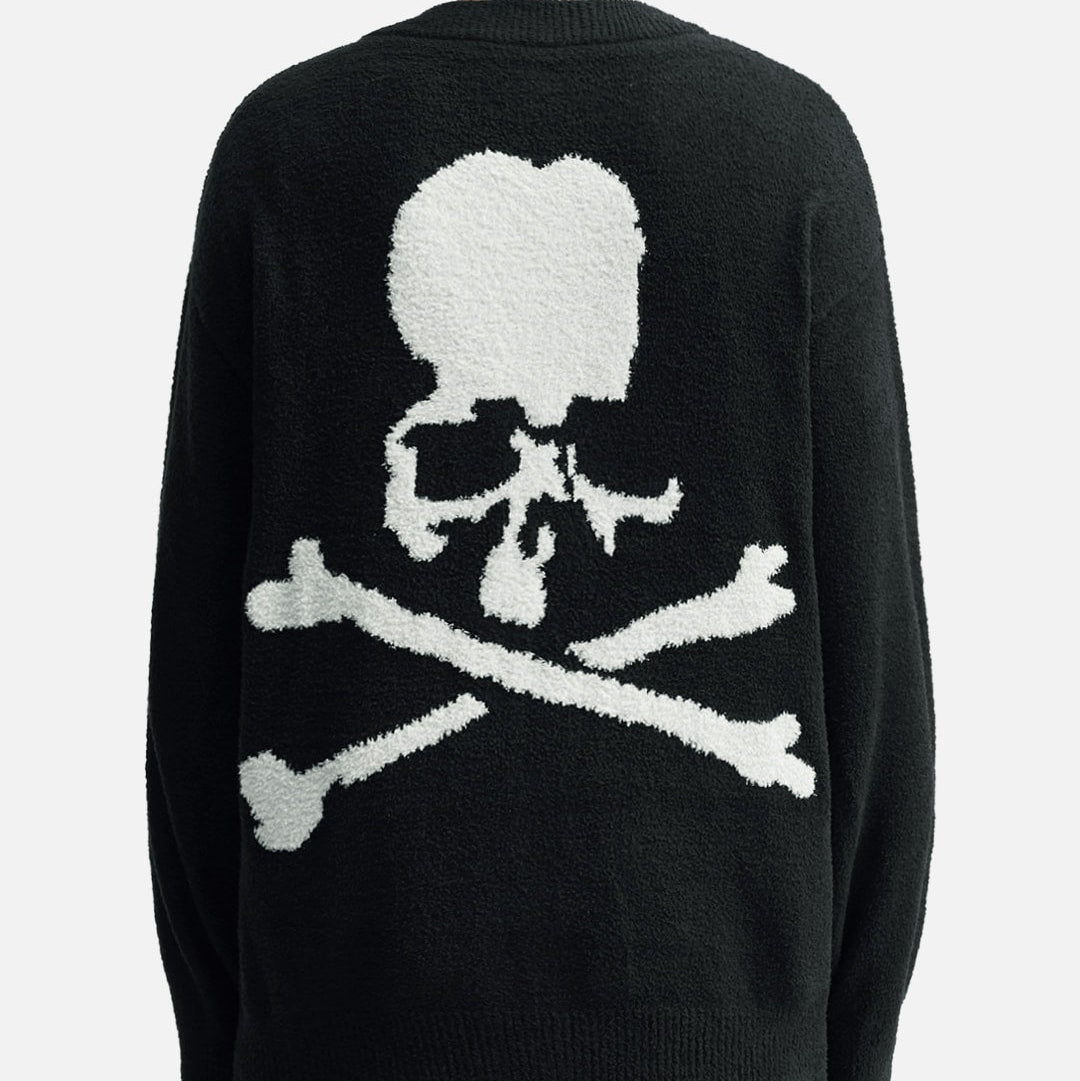 Mastermind World Lounge Cardigan Black White - ORIGINALFOOK