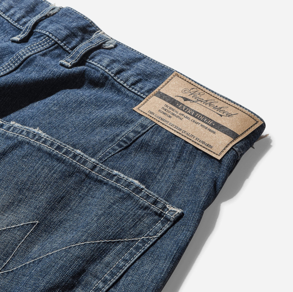 Neighborhood Washed Denim Jeans NEIGHBORHOOD NEIGHBORHOOD - originalfook singapore