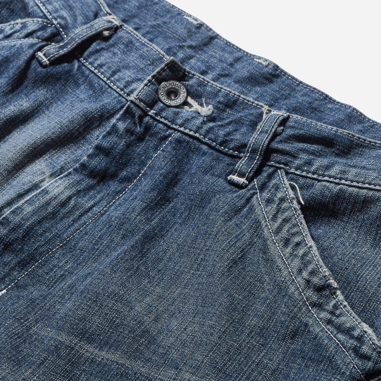 Neighborhood Washed Denim Jeans NEIGHBORHOOD NEIGHBORHOOD - originalfook singapore