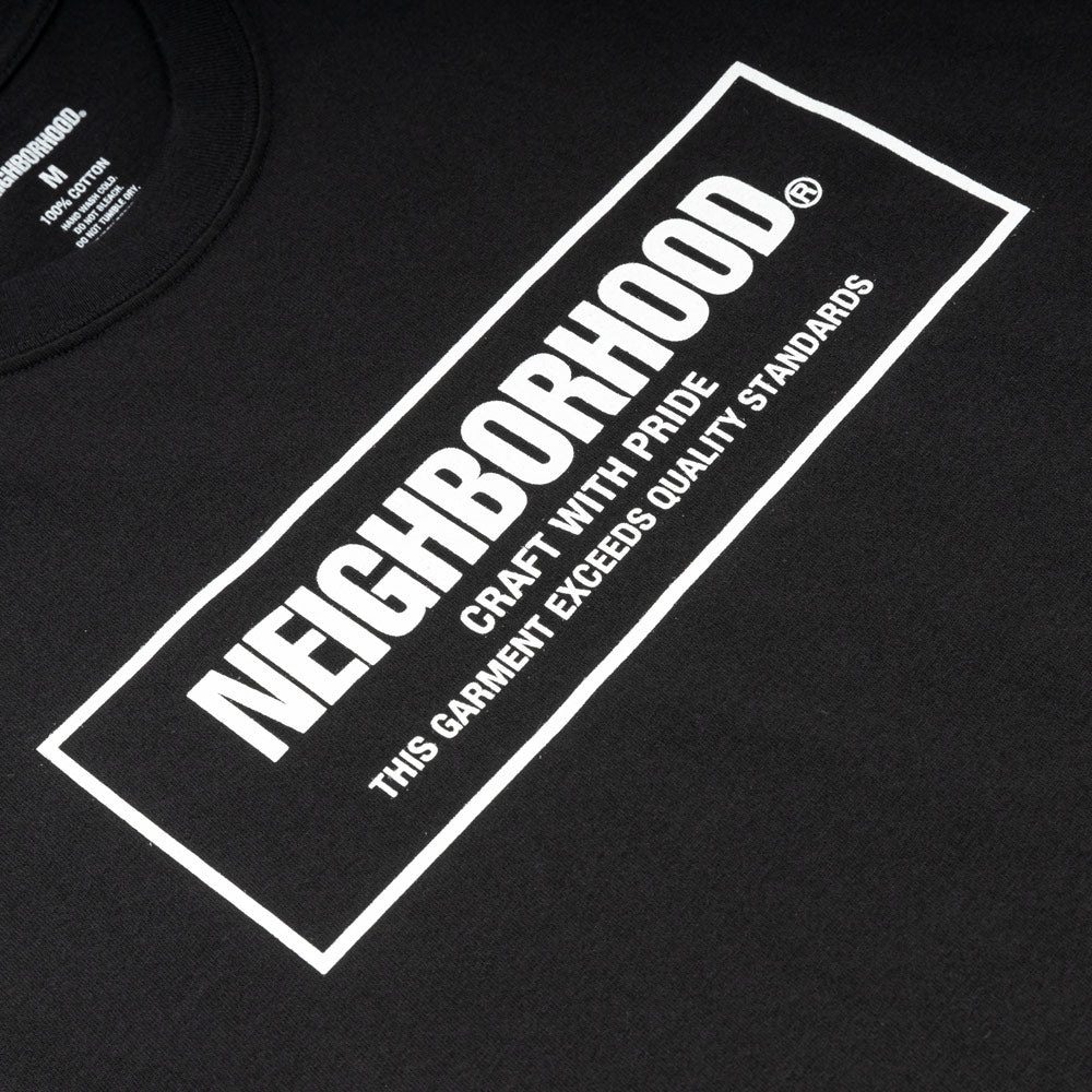 Neighborhood NH-1 SS Tee Black NEIGHBORHOOD NEIGHBORHOOD - originalfook singapore