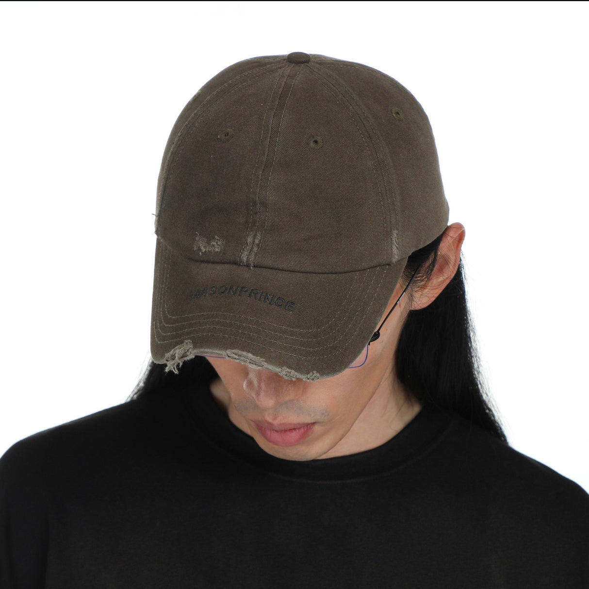 MasonPrince Embroidered Logo Cap Washed Olive