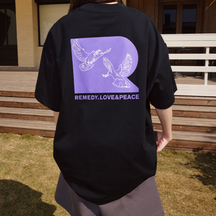 Remedy Love & Peace Tee Black REMEDY REMEDY - originalfook singapore