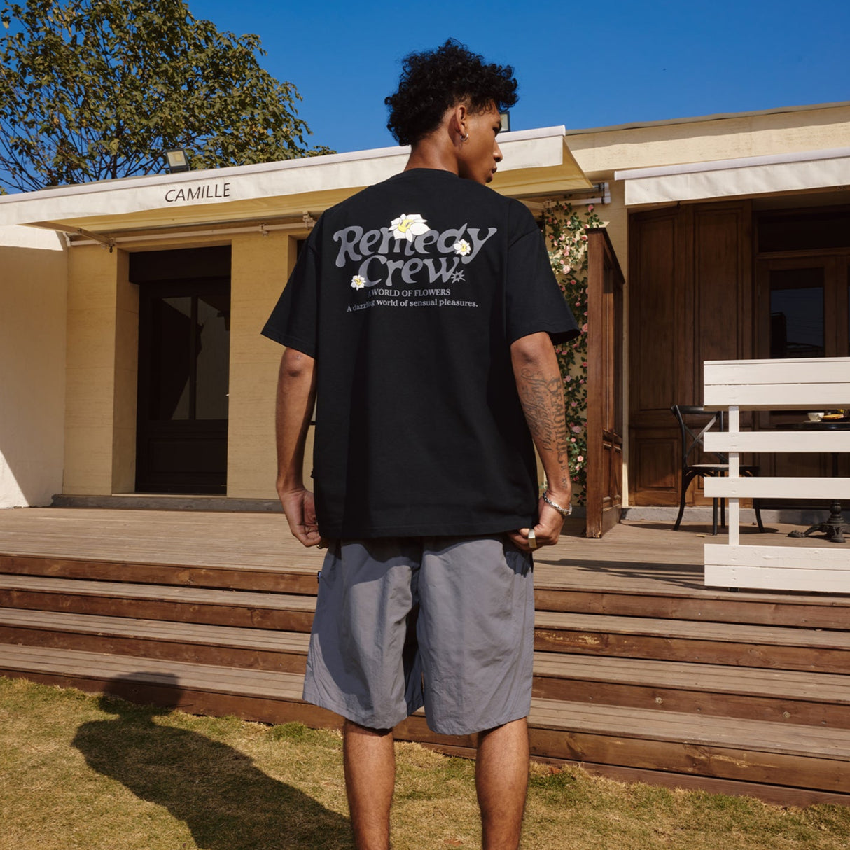 Remedy Flower Tee Black REMEDY REMEDY - originalfook singapore