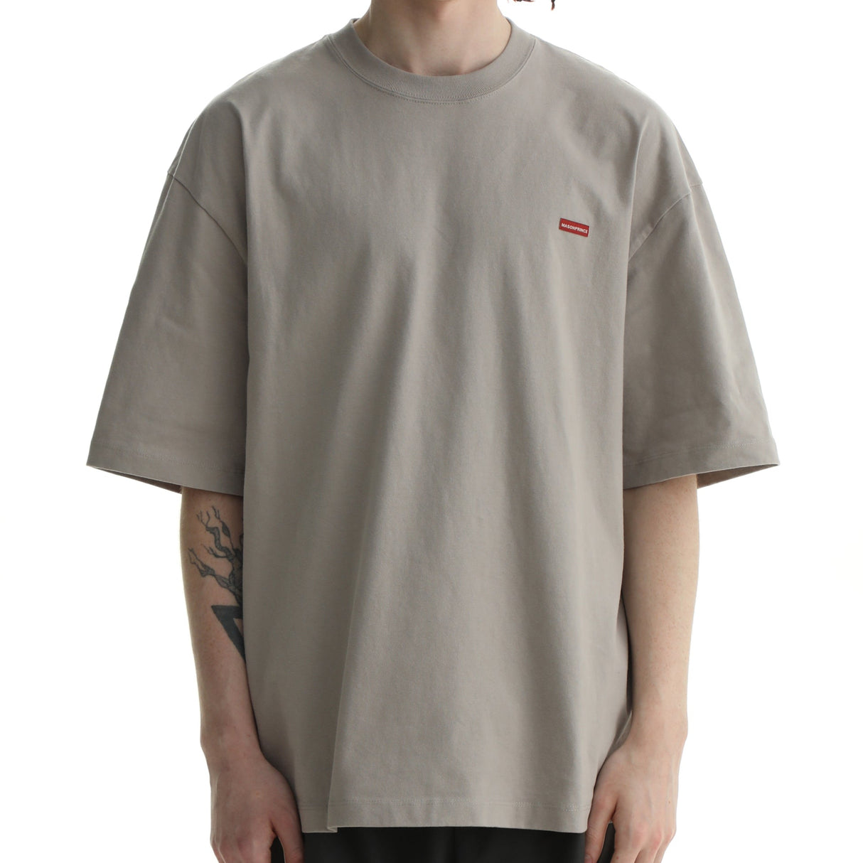 MASONPRINCE Box Logo Tee Grey - ORIGINALFOOK