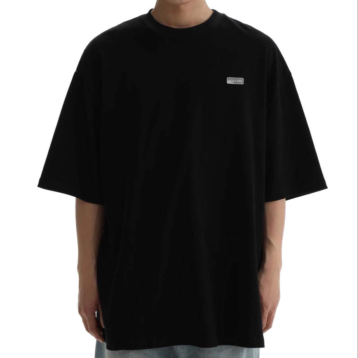 MASONPRINCE Lenticular 3D Patch Logo Tee Black - ORIGINALFOOK