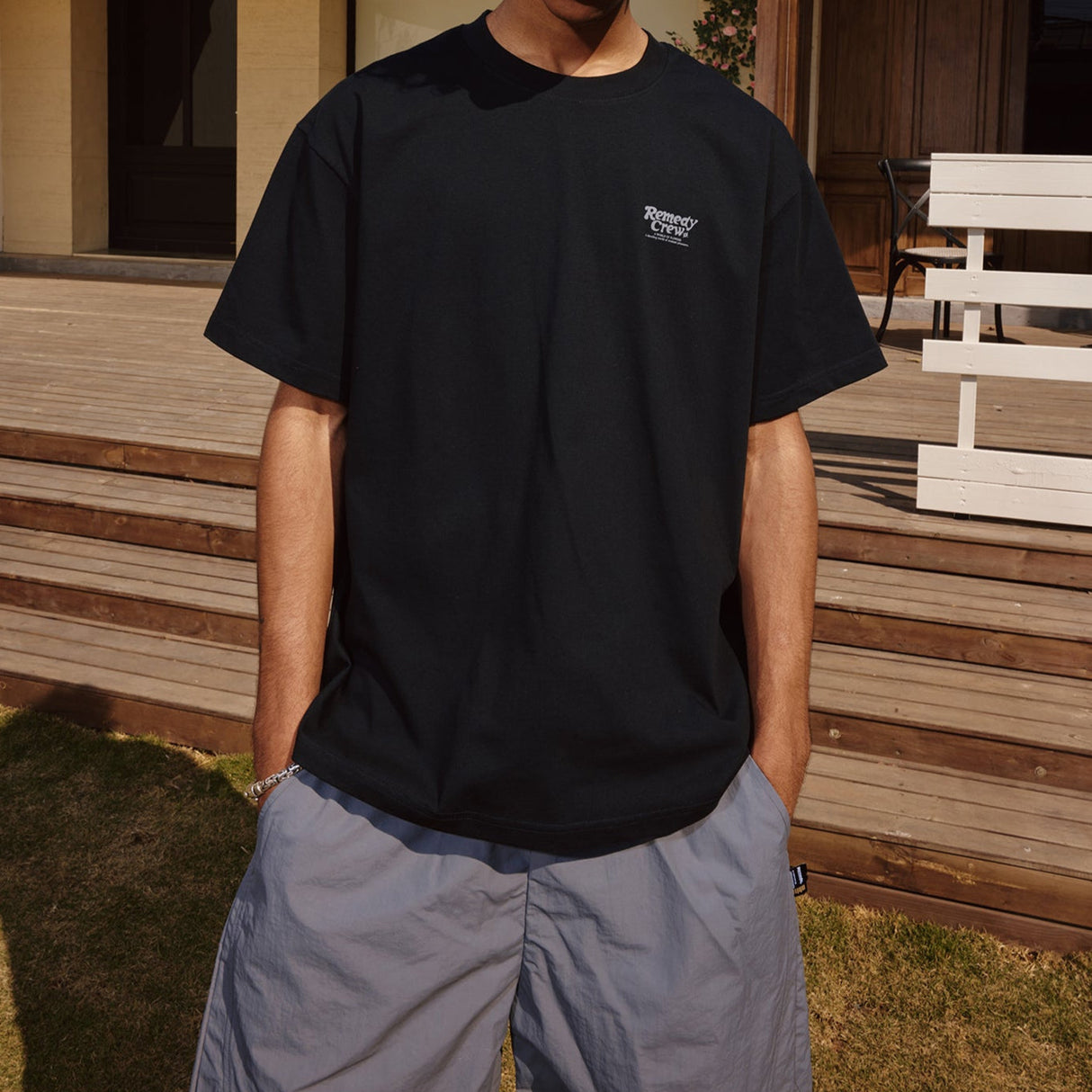 Remedy Flower Tee Black REMEDY REMEDY - originalfook singapore