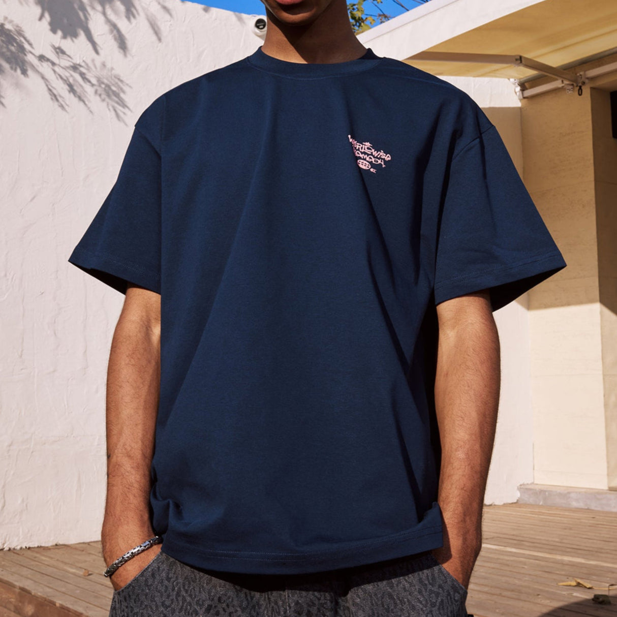 Remedy Worldwide Tee Navy - ORIGINALFOOK