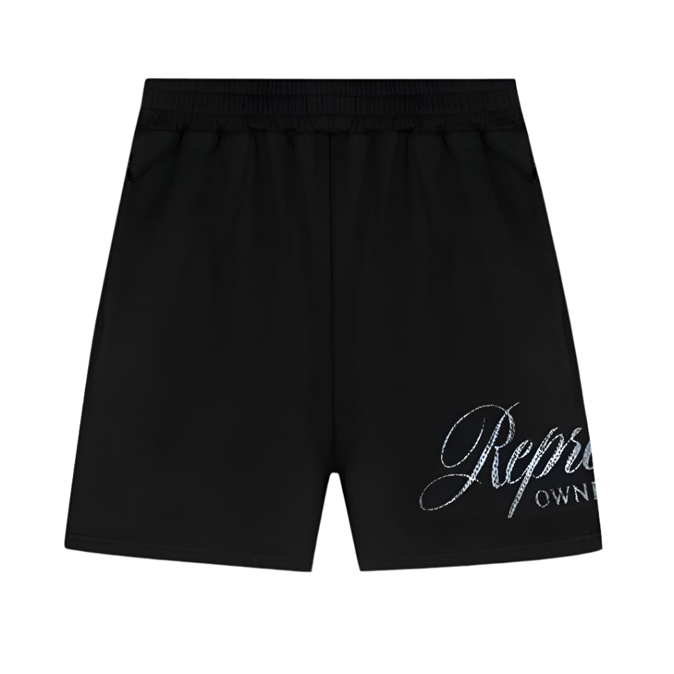 Represent Owners Club Script Mesh Shorts Black REPRESENT REPRESENT - originalfook singapore