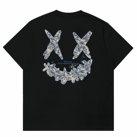 Rickyisclown Motif Embossed Black Tee R37250210D (A10) - ORIGINALFOOK
