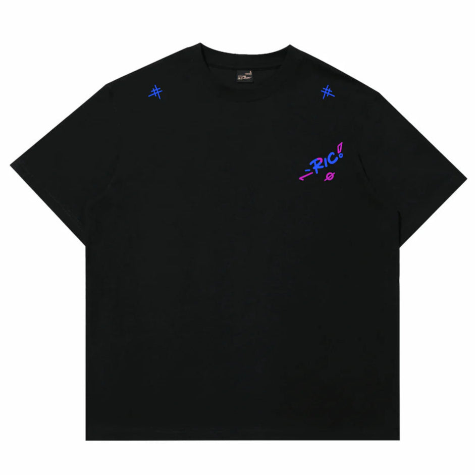 Rickyisclown Neon Graffiti Embossed Black Tee R37250210M (B10) - ORIGINALFOOK
