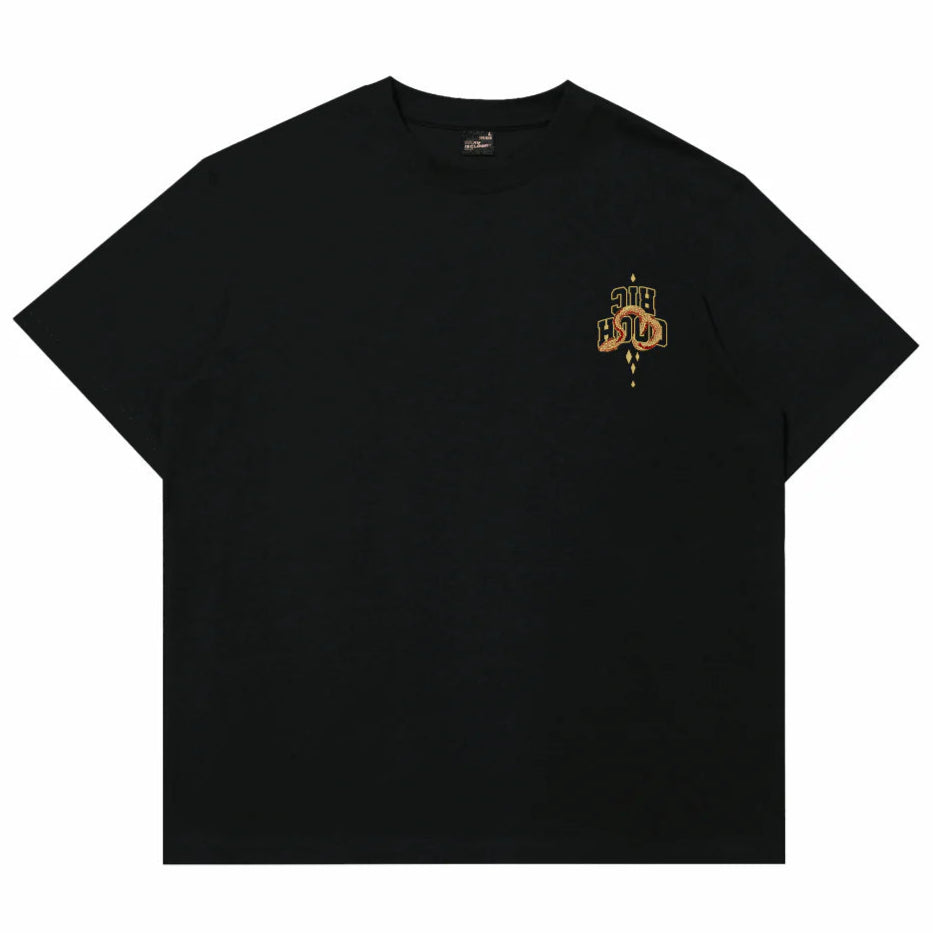 Rickyisclown Golden Coil Smiley Black Tee R37250210L (F10) - ORIGINALFOOK