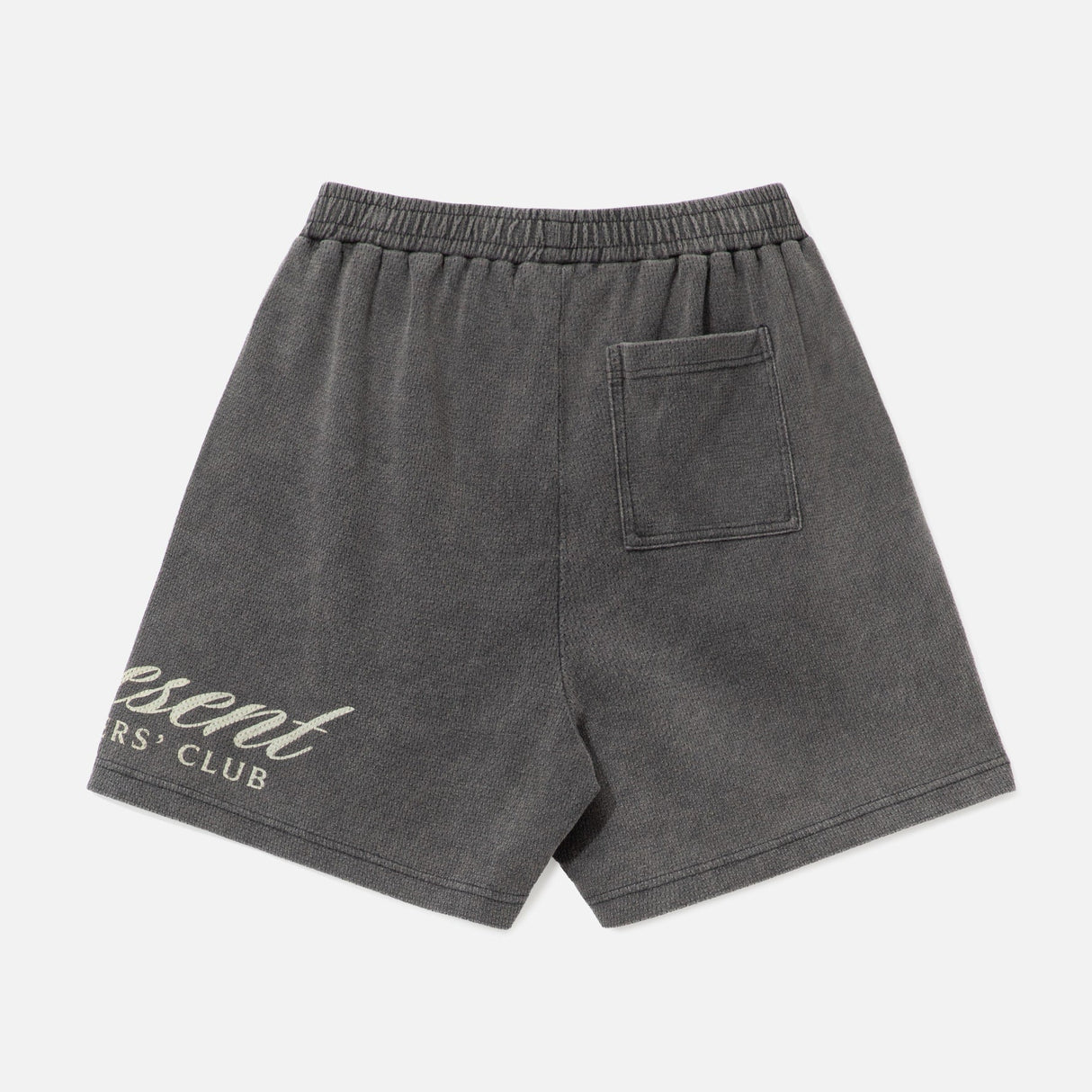 Black vintage sweat shorts with "Represent Script" branding, featuring a relaxed fit and comfortable fabric.