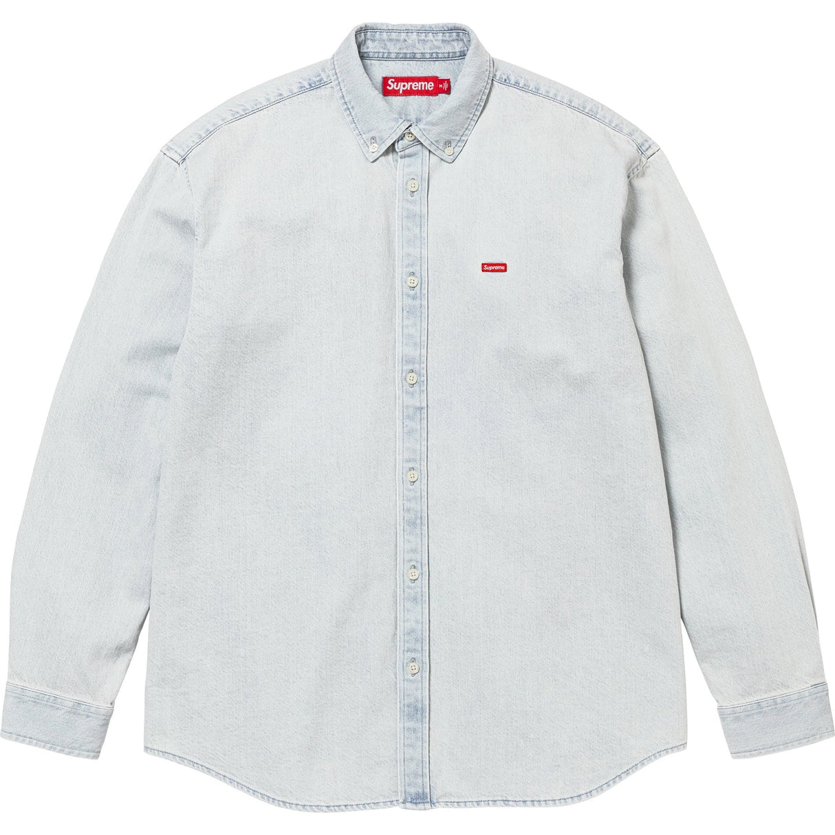 Supreme Small Box Logo Denim Shirt Light Indigo - ORIGINALFOOK