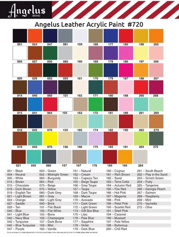 Angelus 12 Color Paint Bundle ANGELUS ANGELUS - originalfook singapore