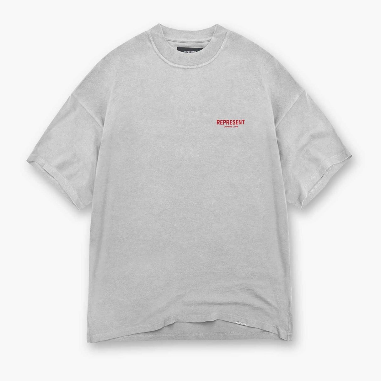 Represent Owners Club Logo Tee Ash Grey Red REPRESENT REPRESENT - originalfook singapore