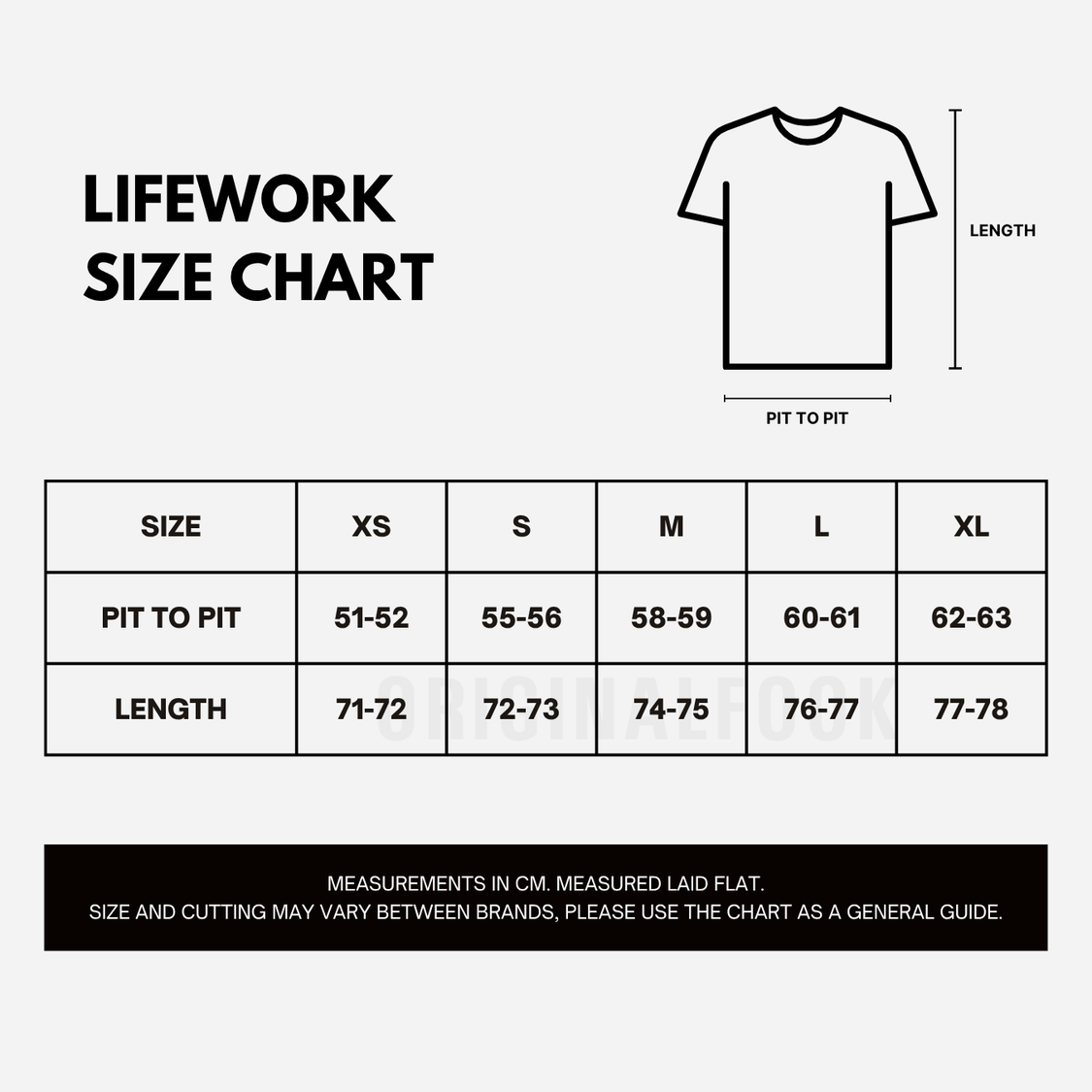 LifeWork W Logo Black Tee - ORIGINALFOOK