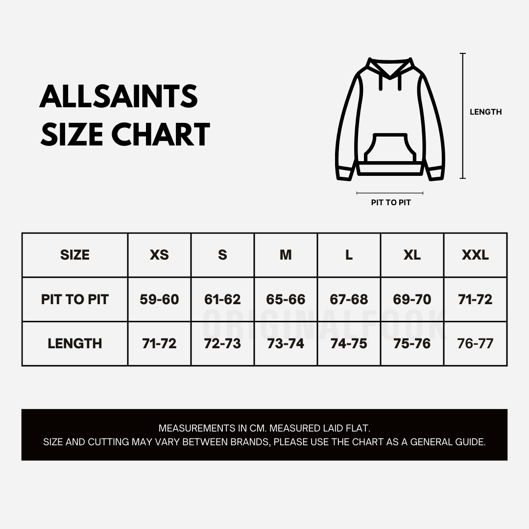 AllSaints Redact Strikeout Logo Hoodie Kombu Green - ORIGINALFOOK