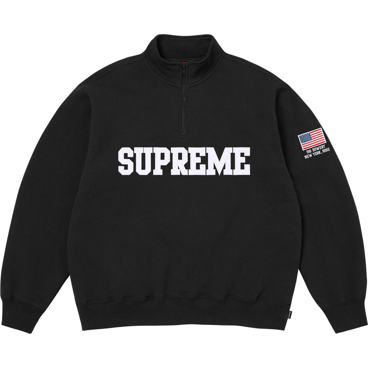 Supreme Half Zip Pullover Black USA version - ORIGINALFOOK