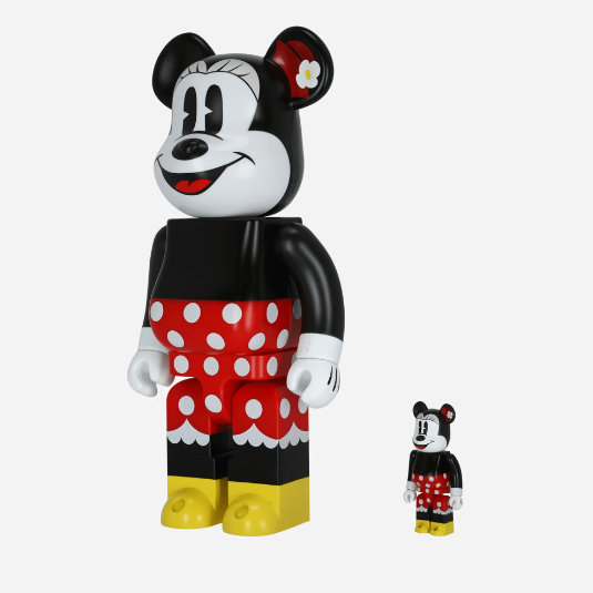 MEDICOM BEARBRICK Disney Minnie Mouse Version 400% + 100% MEDICOM MEDICOM - originalfook singapore