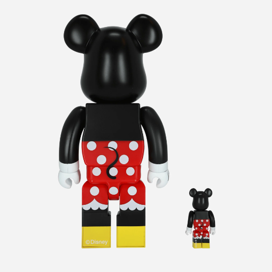 MEDICOM BEARBRICK Disney Minnie Mouse Version 400% + 100% MEDICOM MEDICOM - originalfook singapore