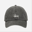 Stussy Basic Logo Snapback Charcoal - ORIGINALFOOK