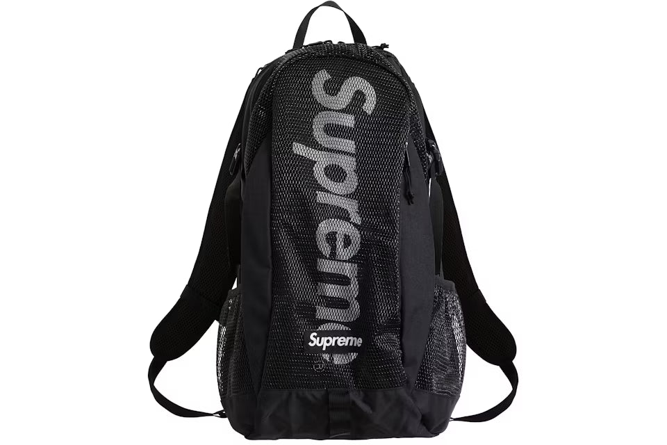 Supreme Reflective Logo Black Backpack - ORIGINALFOOK