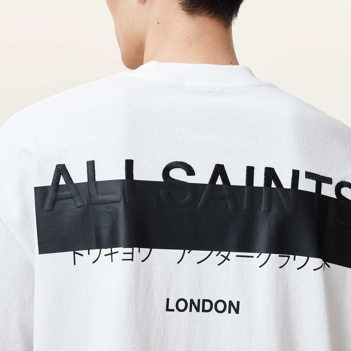 Allsaints Redact Strikeout Logo Tee White ALLSAINTS ALLSAINTS - originalfook singapore