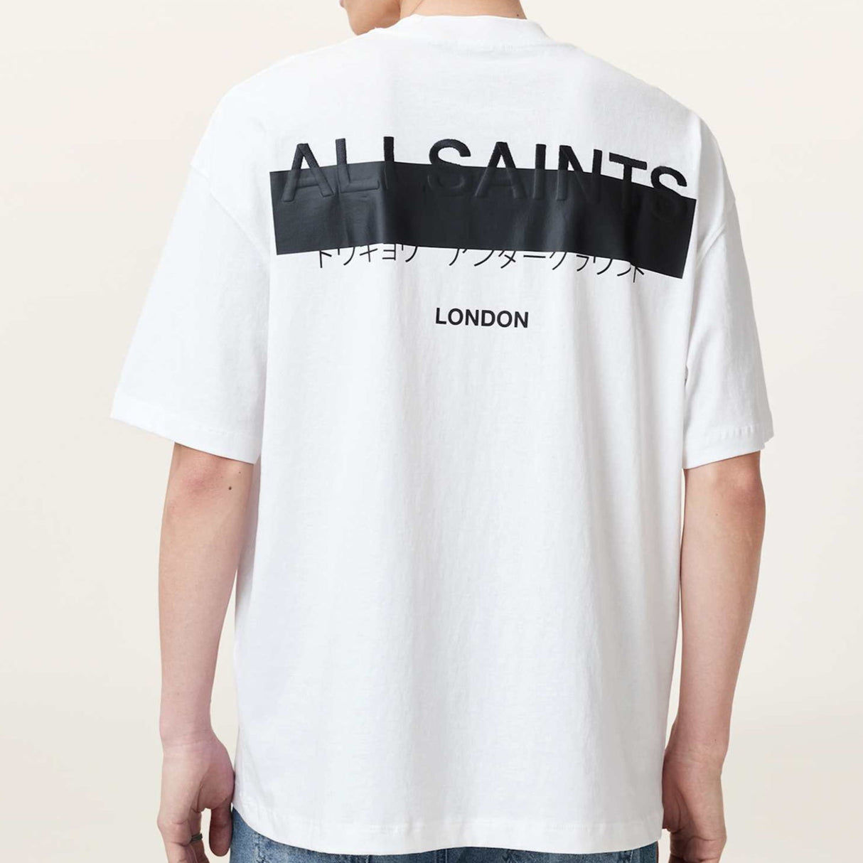 Allsaints Redact Strikeout Logo Tee White ALLSAINTS ALLSAINTS - originalfook singapore