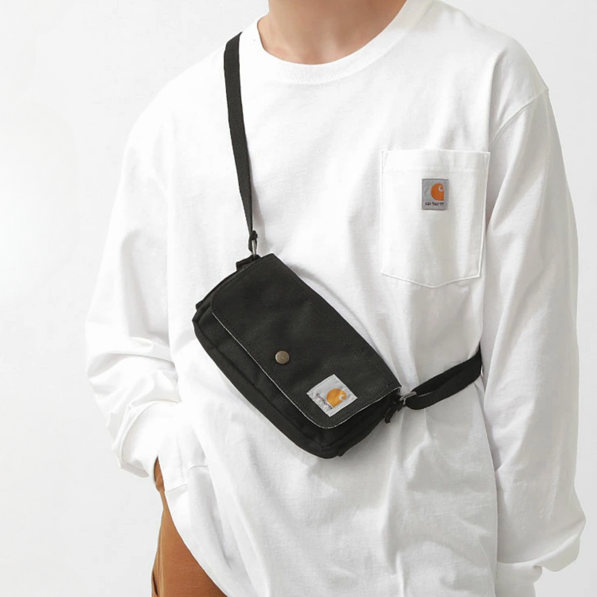 Carhartt Crossbody Horizontal Sling Bag Black CARHARTT CARHARTT - originalfook singapore